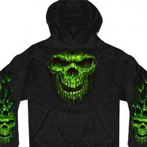 Biker Shredder Skull Hoodie
